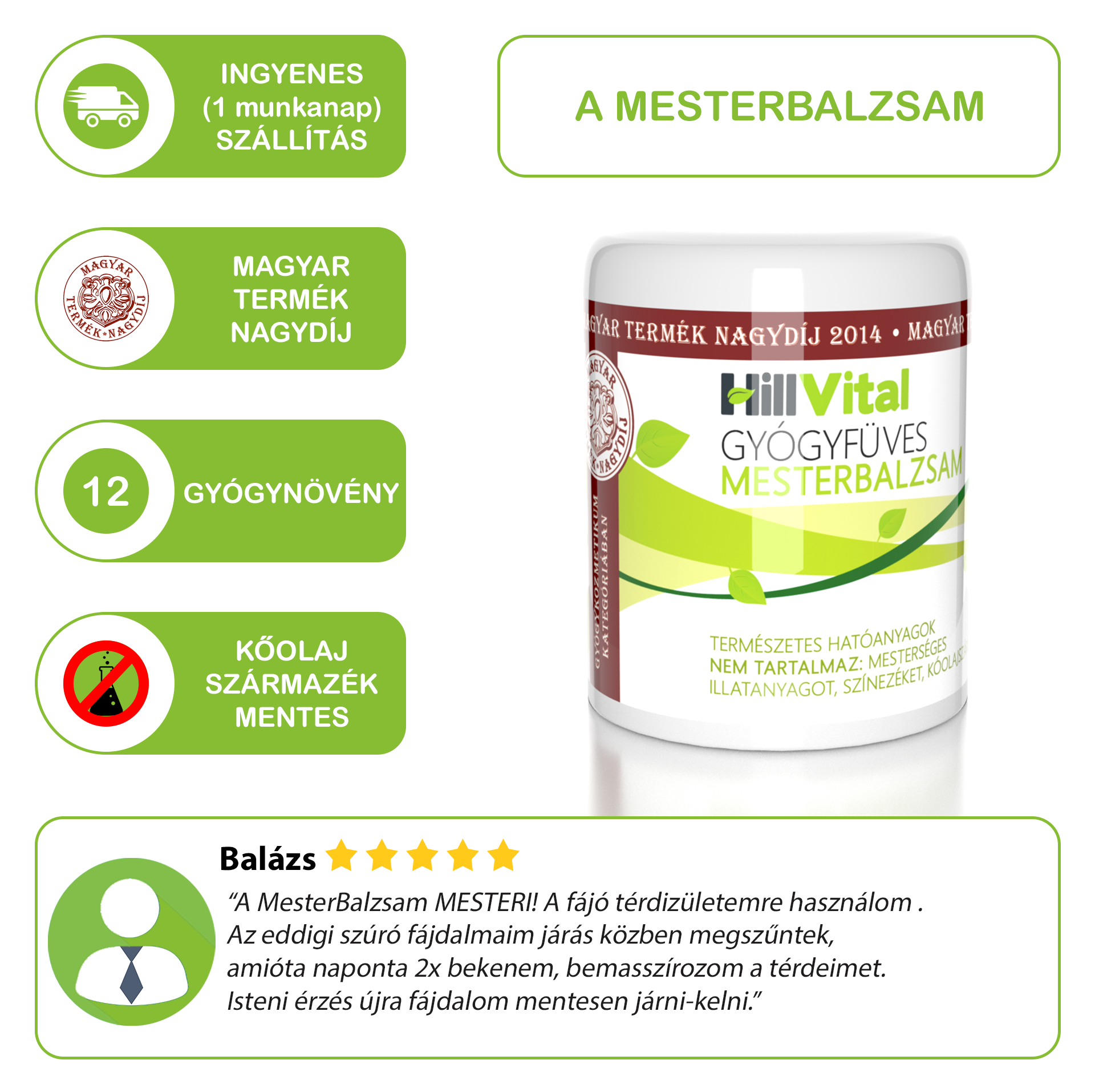 kőolaj balzsam test 75ml gerinc ízületek